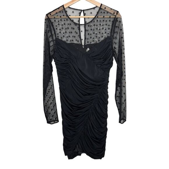 New Women’s Halston Polka Dot Short Mini Dress Size 10 - Picture 2 of 8